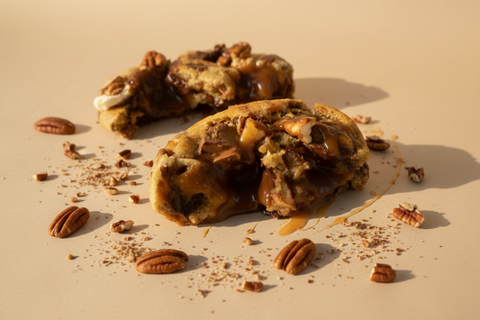 Chocolate pecan caramel cookie/ Biscuit au chocolat caramel pacanes