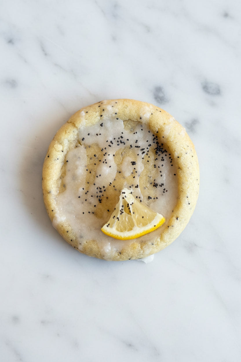 Lemon poppy seed cookie